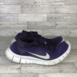 Nike Free RN Flyknit Purple Athletic Running Shoes Women's Size 11/ Men’s 9.5